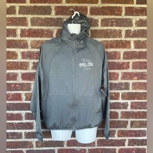NWT Men’s BSN Sports Gray Bulldog Classic Windbreaker Jacket Size Medium